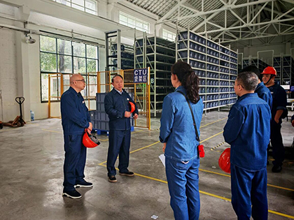 以诚为本赢在诚信9001股份公司党委书记廖廷君带队调研指导智能仓储项目建设工作